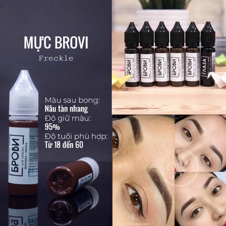 [CAM KẾT CHÍNH HÃNG] Mực BROVI Chuyên dùng trong phun xăm thẩm mỹ