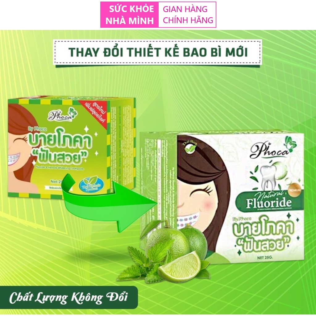 SKNM | Kem Đánh Răng Thảo Mộc Phoca 25g ® - Thái Lan