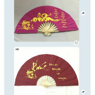 (Size To) Quạt Lụa Thư Pháp Truyền Thống
