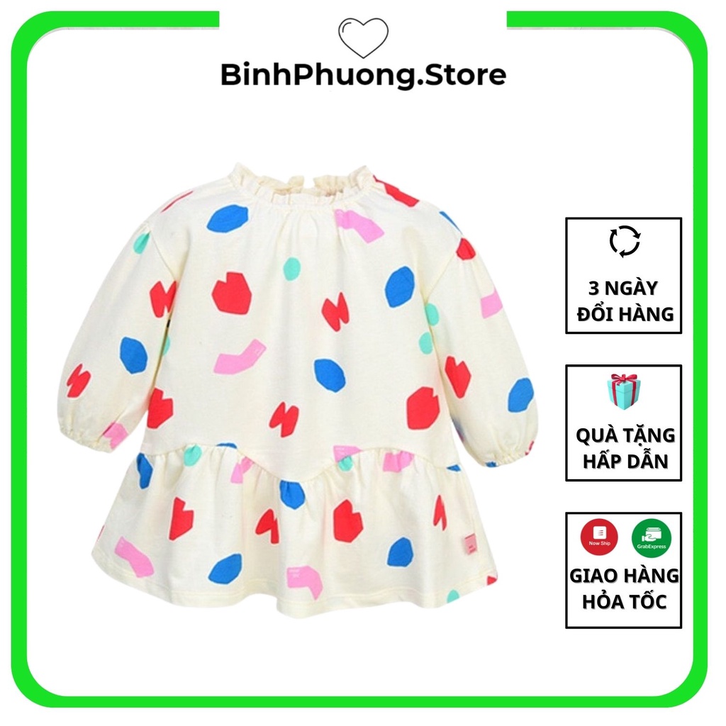 Váy Cho Bé Gái Mùa Thu 1 2 3 4 Tuổi, Đầm Cho Bé Gái 1 2 3 Tuổi Moimoln Xuất Hàn Binhphuong.Store