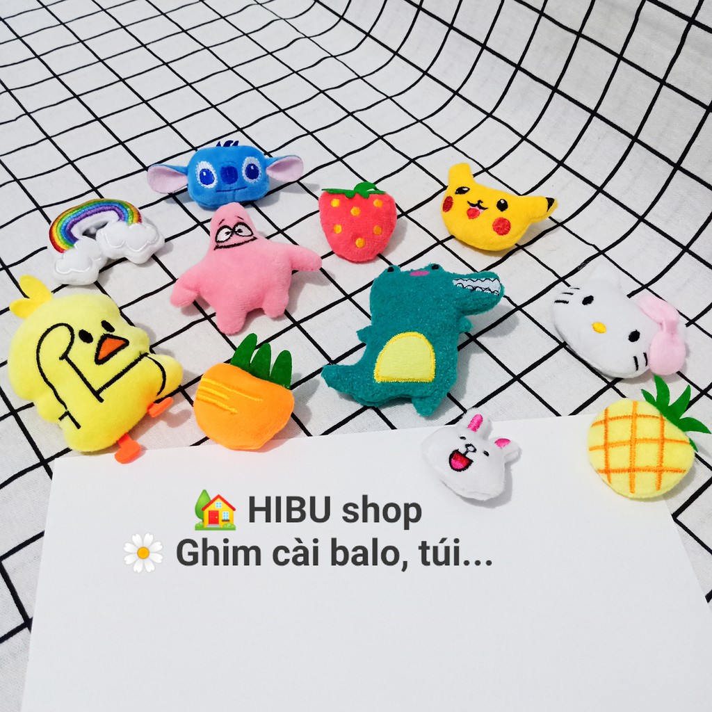 HUY HIỆU NHỒI BÔNG CÀI TÚI - CÀI BALO