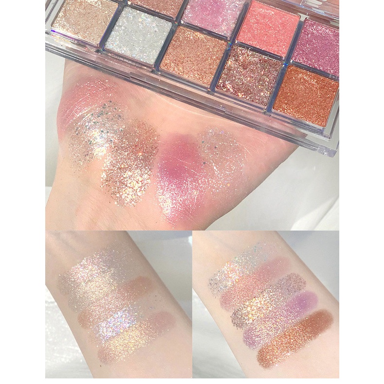 Bảng phấn mắt 10 ô ROTO - bám màu tốt, nhũ mịn, lên màu cực đẹp