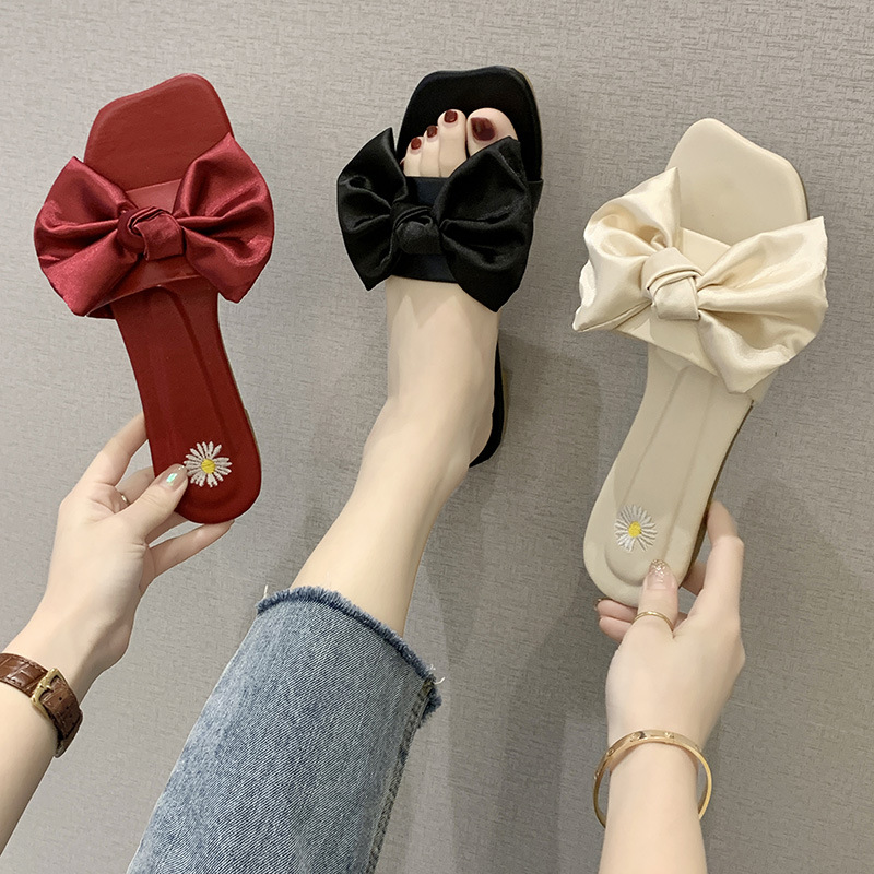 Dép nữ quai ngang thắt nơ xinh xắn
