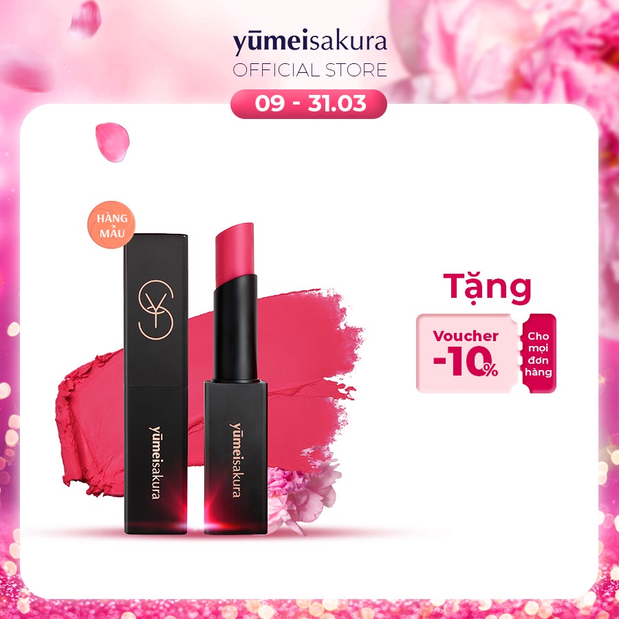 [Hàng mẫu] Son Lì Mịn Siêu Dưỡng Yumeisakura Matte Revolution màu Hồng Nguyên Bản YMS08 3.5gr