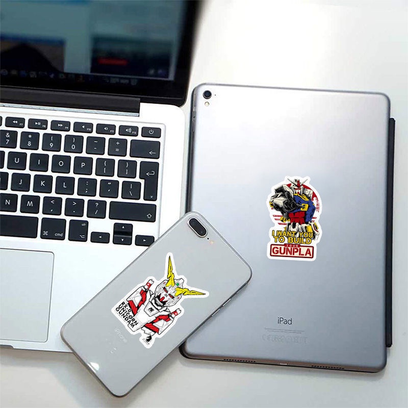 50 Cái Gundam | Anime Sticker laptop trang trí trên tường