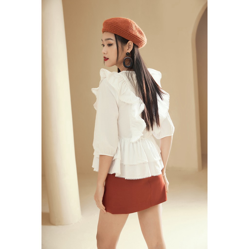 Chân váy chữ A ngắn 92WEAR hai tà JAA0816 | BigBuy360 - bigbuy360.vn