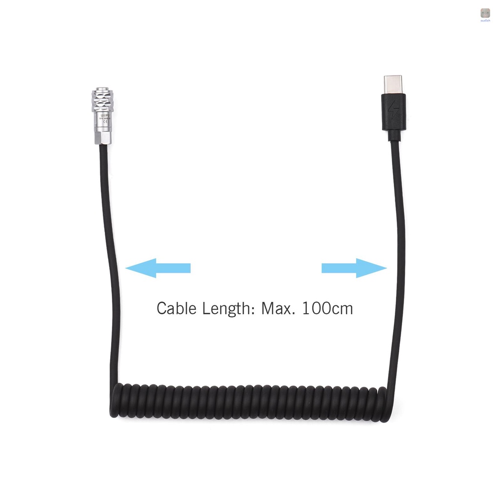 Cáp Nguồn Andoer USB-C Thay Thế Cho Máy Ảnh Blackmagic Camera BMPCC 4K / 6K Sang USB Type-C