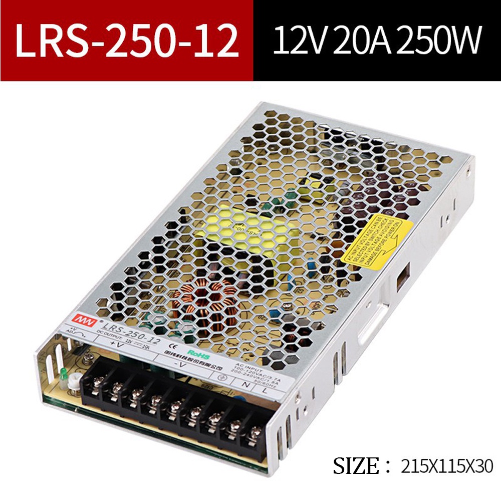 Diymore Bộ Chuyển Đổi Nguồn Điện LRS-250-24 DC12V / 24V 150W-250W