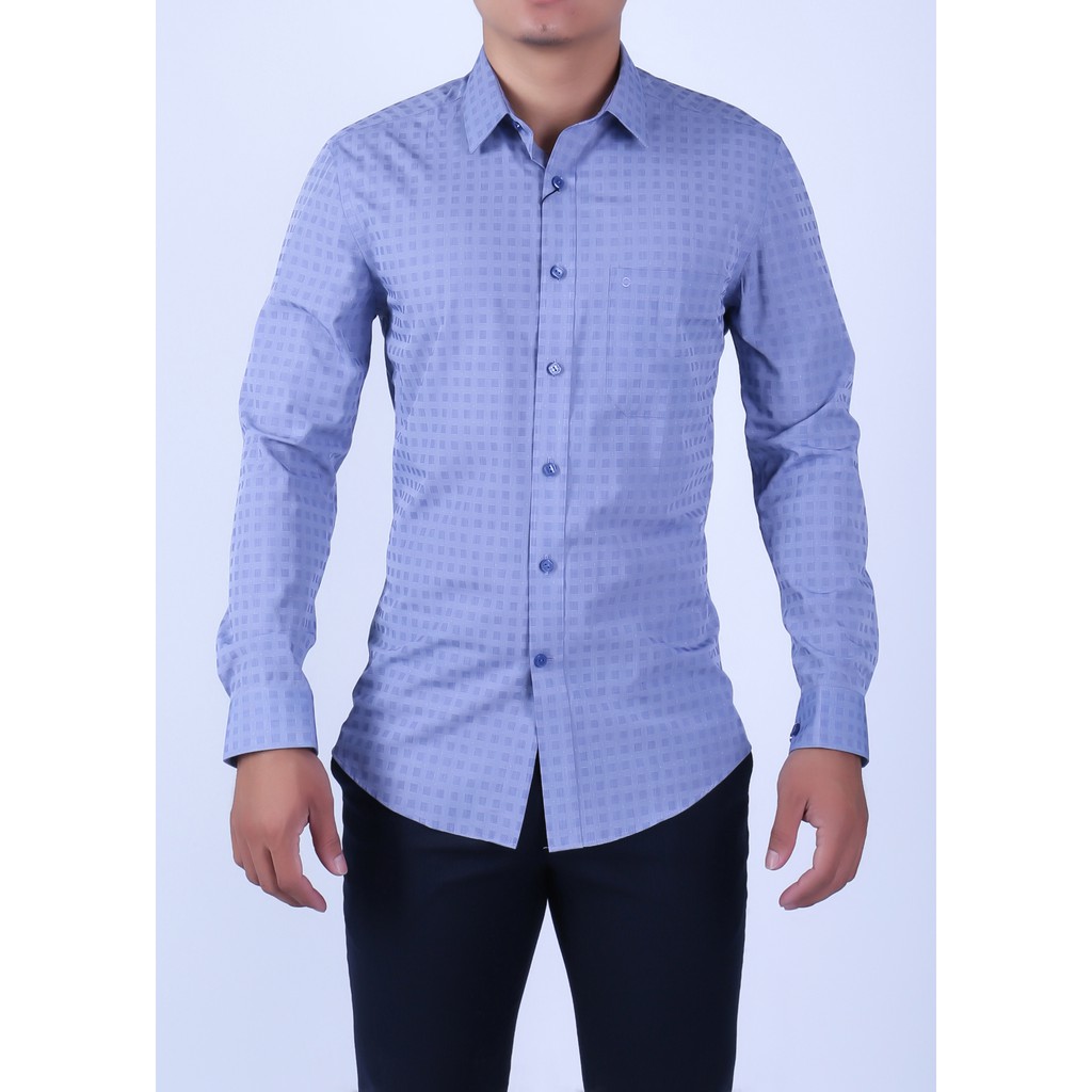 Áo sơ mi dài tay nam Owen chất Bamboo dáng Regulafit màu xanh kẻ caro nhuyễn - AR91292DT