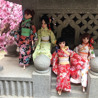 Yukata búp bê Bjd 30cm