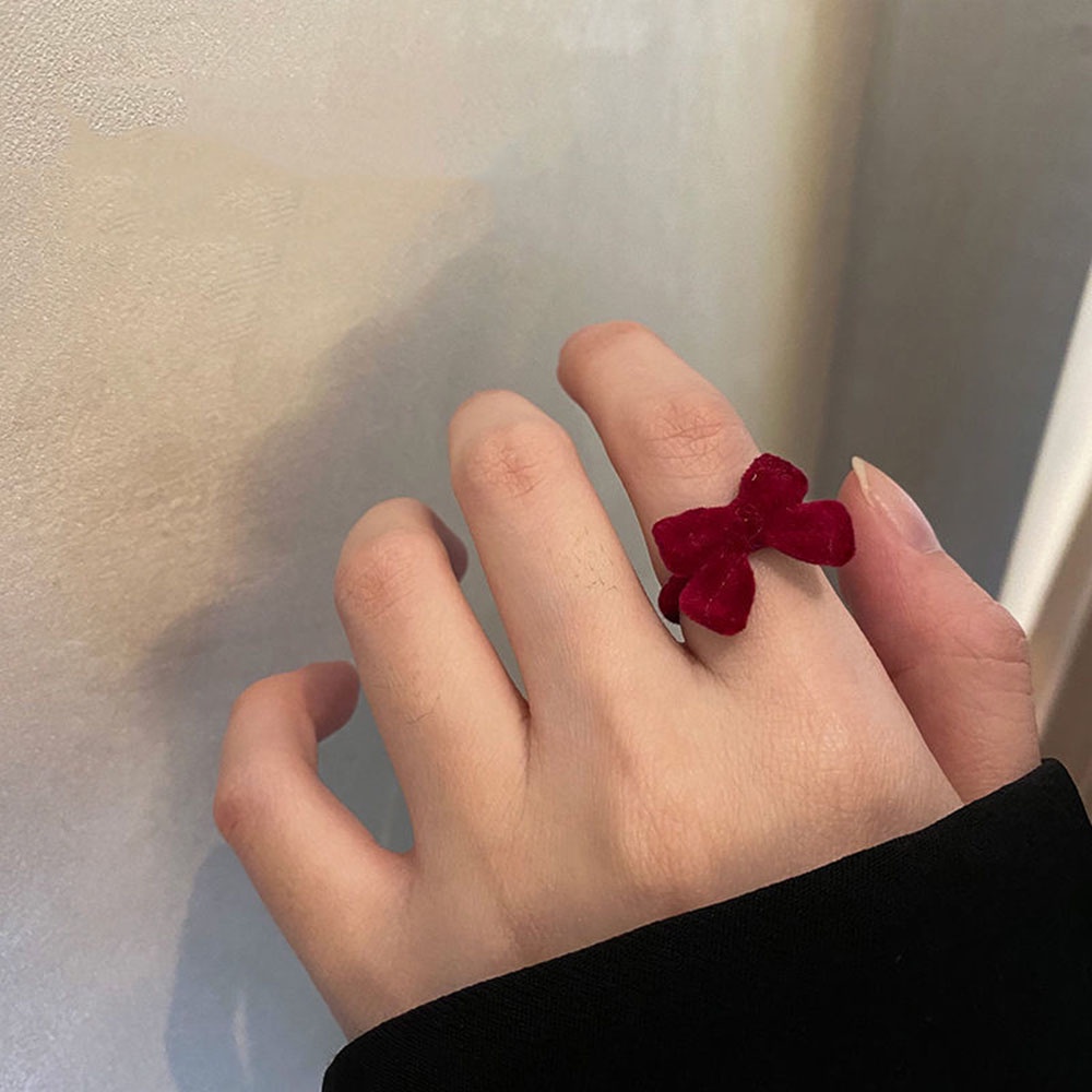 Nhẫn Đeo Tay Kim Loại Hình Nơ Thời Trang Hàn Quốc Cho Nữ
