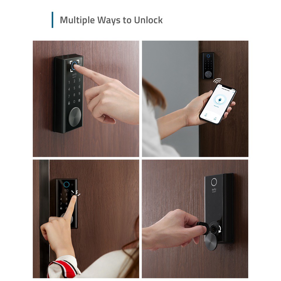 eufy Smart Lock Touch with Wifi Bridge – Khóa cửa vân tay, chống nước IP65