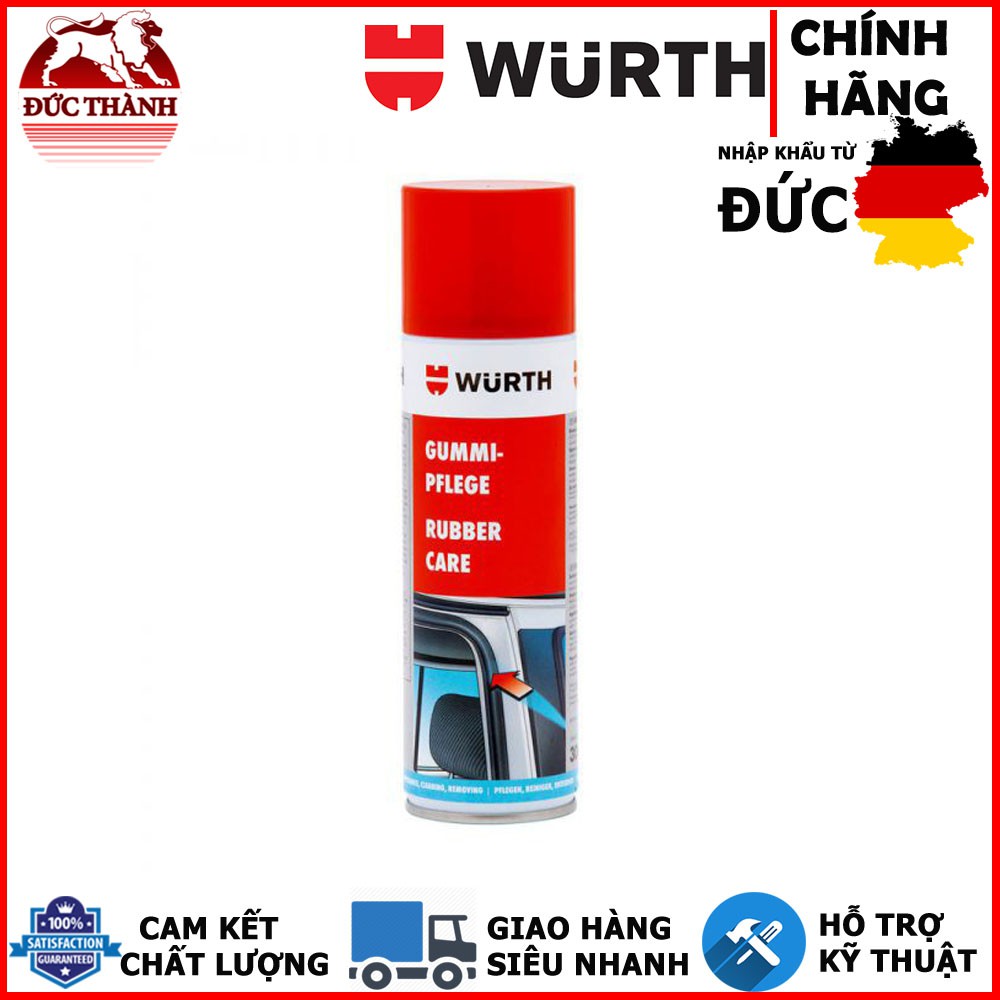 Chai xịt bảo dưỡng ron cao su Wurth Rubber Care 300ml ducthanhauto