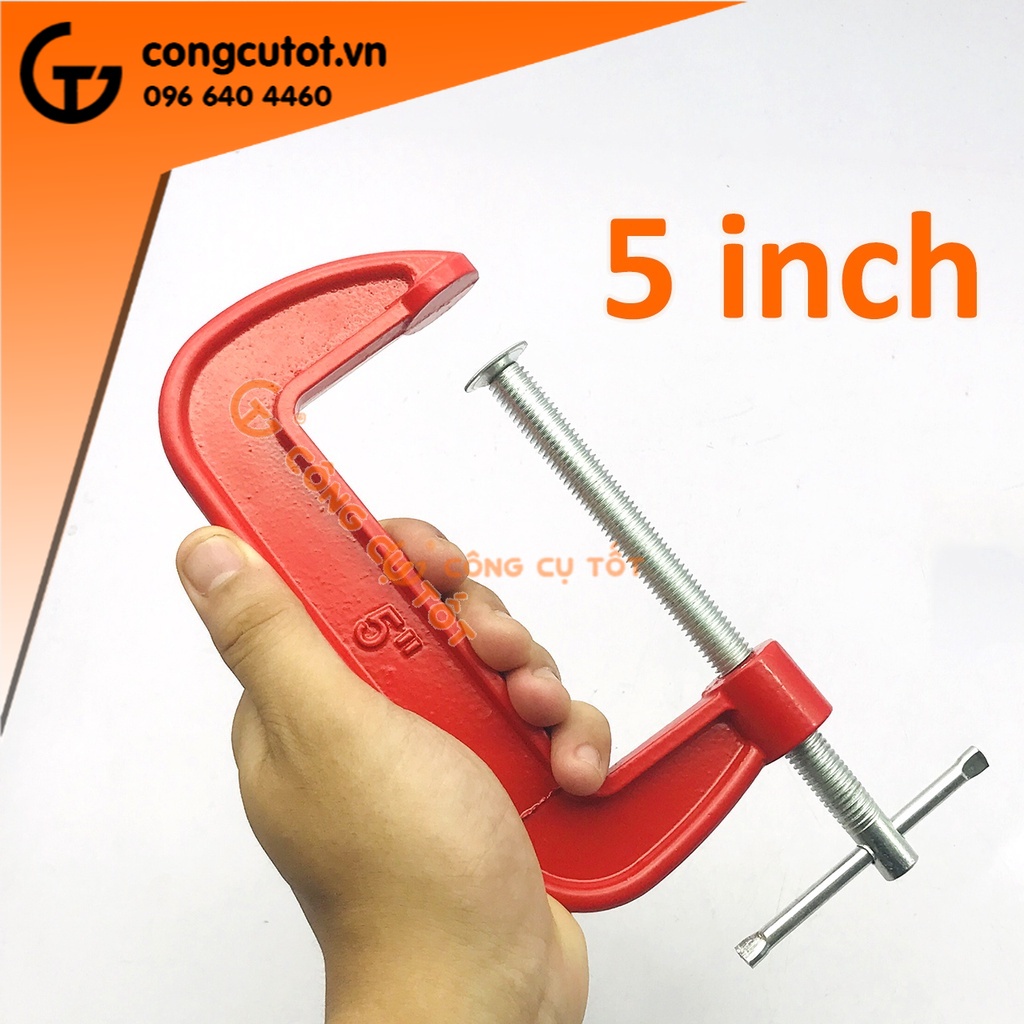 Vam gang chữ C màu đỏ 5inch