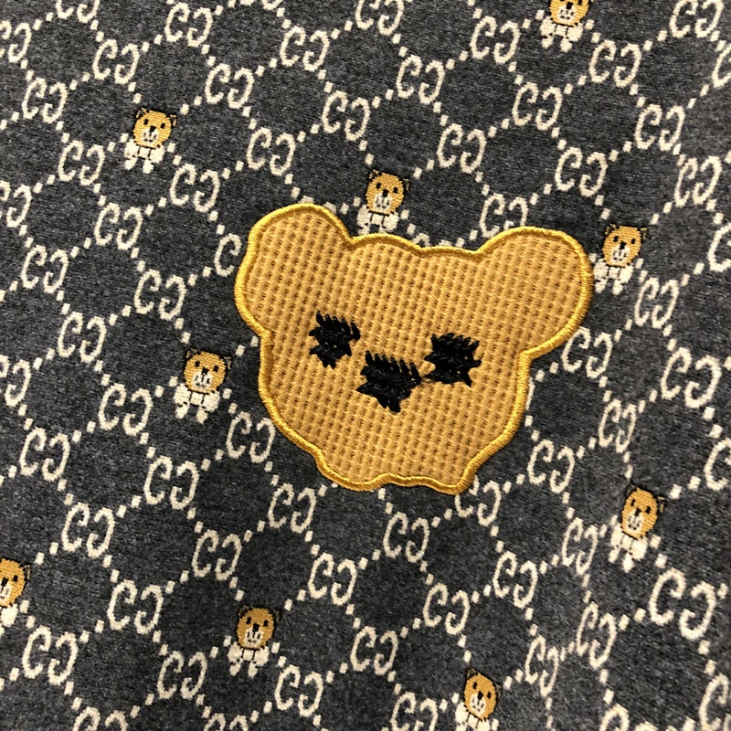 Áo Thun Tay Ngắn Dáng Rộng Thêu Hình Gấu Dễ Thương Cho Nam