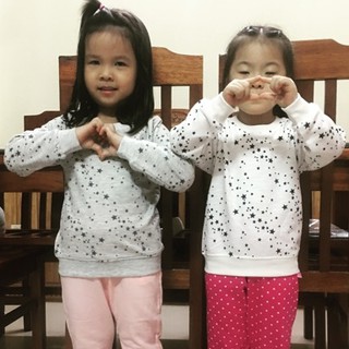 Áo nỉ da cá bé gái 1-8 tuổi