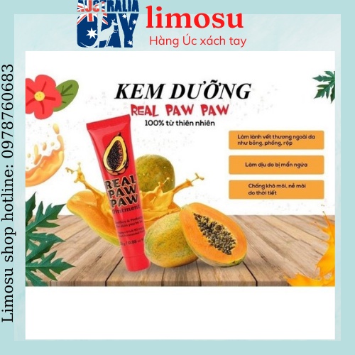 Kem đu đủ đa năng bôi ngoài da Grandpawpaw, Úc (25g) giúp mờ sẹo, chàm, nẻ cho mọi lứa tuổi