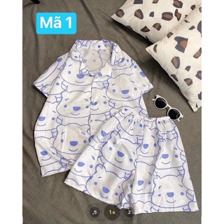Bộ ngủ lụa mango cánh dơi, bộ pijama lụa mango cánh dơi - mua giá lẻ bằng giá sỉ