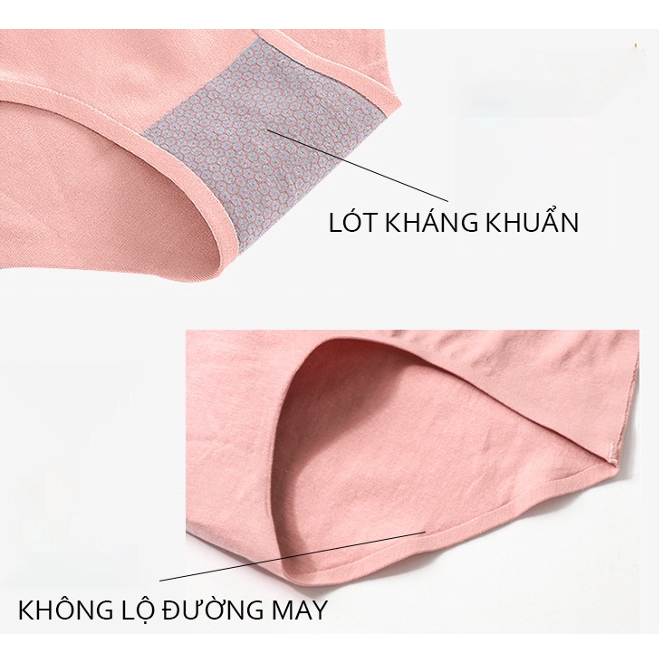 Quần Lót Nữ Cotton Kháng Khuẩn Co Giãn Đa Chiều Không Lộ Đường May Chất Vải Thoải Mái Mềm Mại HENISA Mã 115