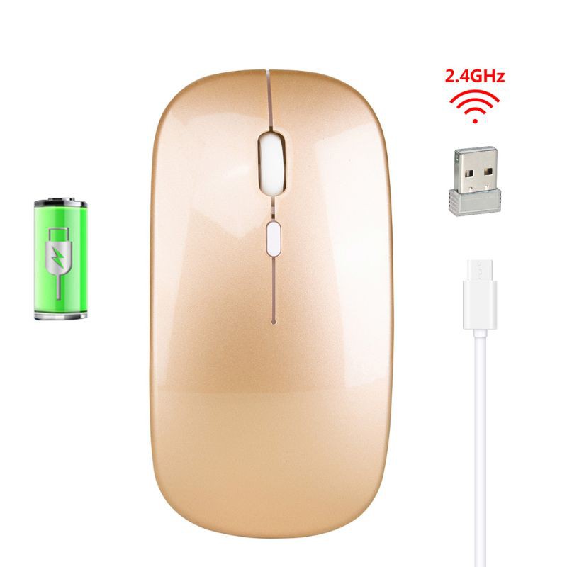 Chuột máy tính M80 không dây 2.4G USB 1600DPI không ồn có sạc cho máy tính