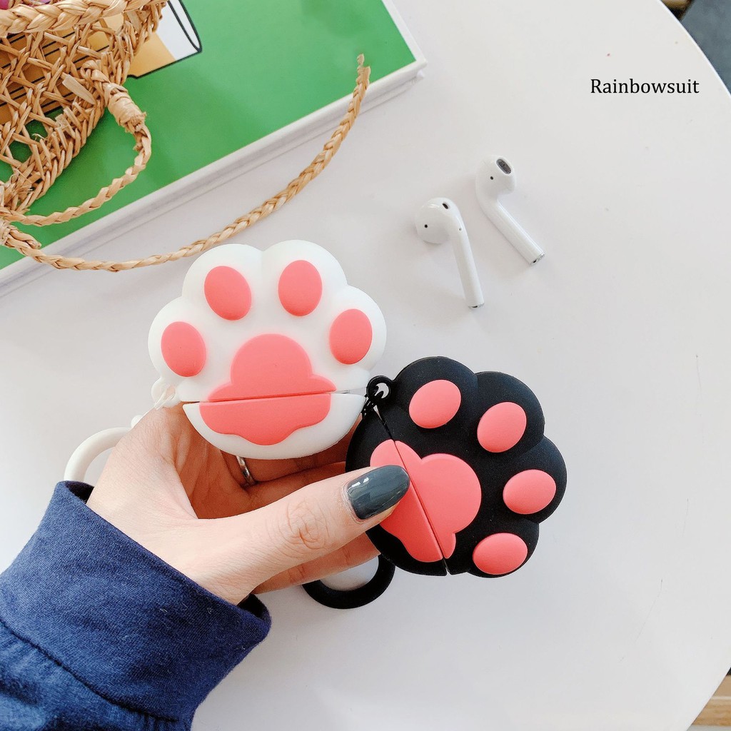 Vỏ bảo vệ hộp sạc tai nghe kiểu chân mèo vui nhộn thời trang thích hợp cho Airpods 1 / 2