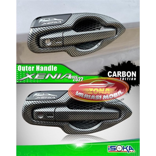 Ốp Bọc Tay Nắm Cửa Xe Hơi Avanza / Veloz / Xenia 2022 Bằng Sợi CARBON Chất Lượng Cao