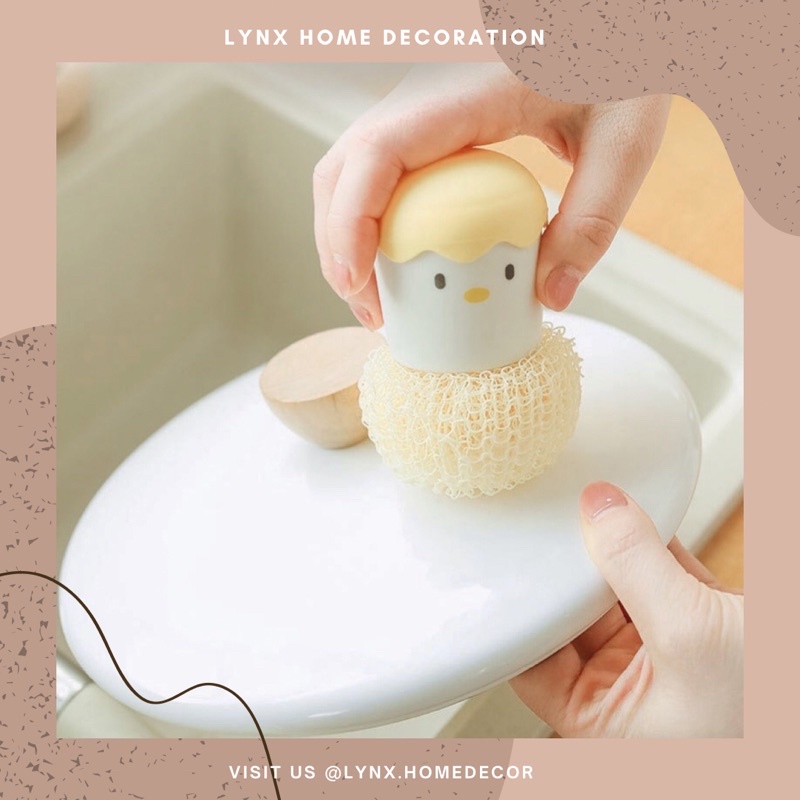 Miếng rửa chén bát, cọ xoong nồi hình gà con dễ thương Lynx Home