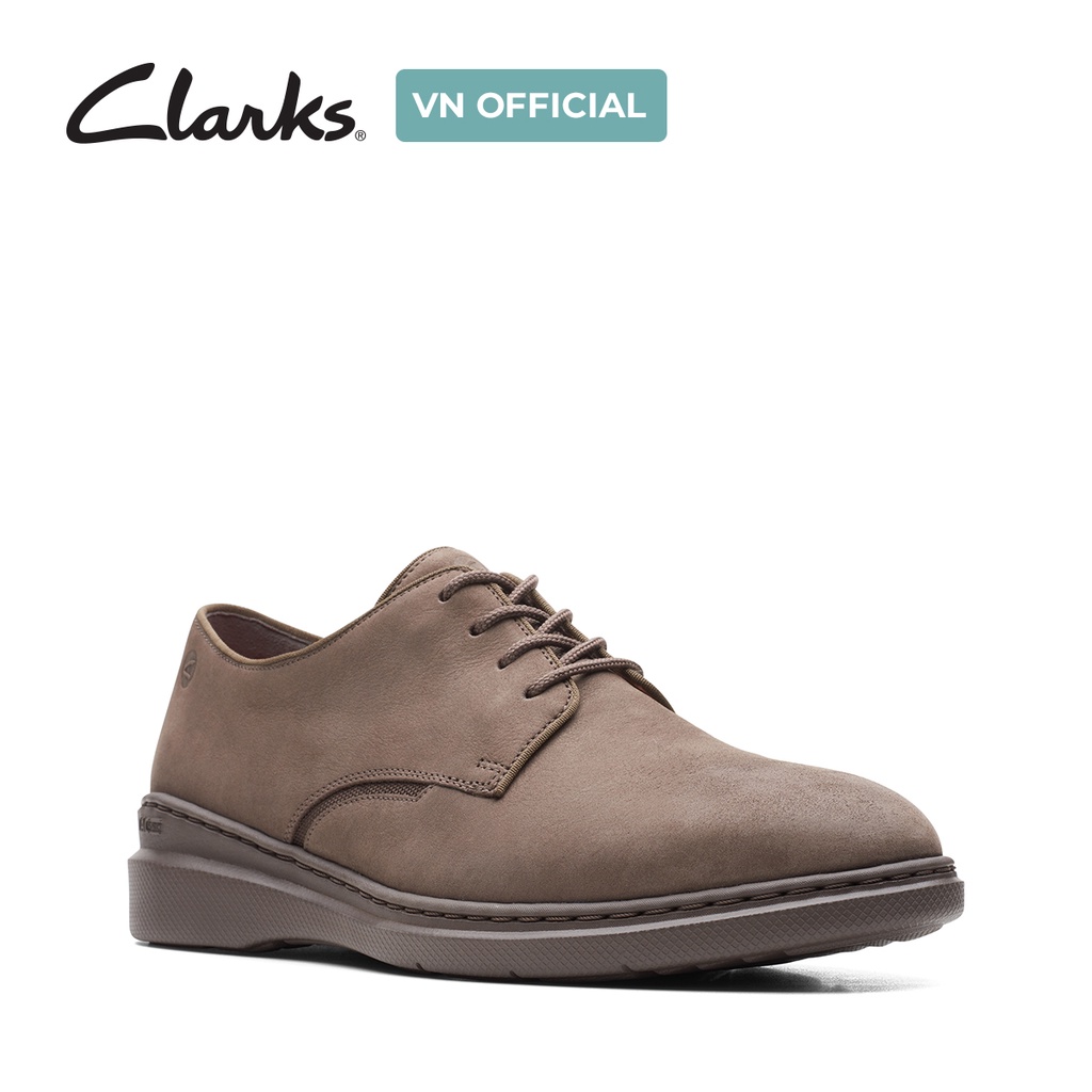 Giày buộc dây nam CLARKS Dennet Low màu Dark Taupe