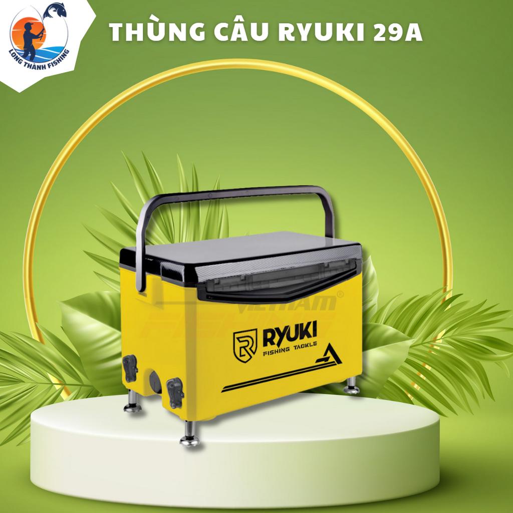 Thùng câu cá Ryuki 29A, trọng lượng siêu nhẹ, độ bền cao, chân địa hình tiện dụng