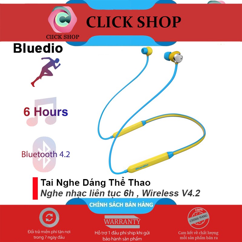 TAI NGHE BLUETOOTH KHÔNG DÂY BLUEDIO T ENERGY PIN TRÂU CHẤT LIỆU NHỰA SIÊU DẺO KIỂU QUÀNG CỔ