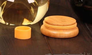 Bình thủy tinh nắp gỗ bầu 400ml