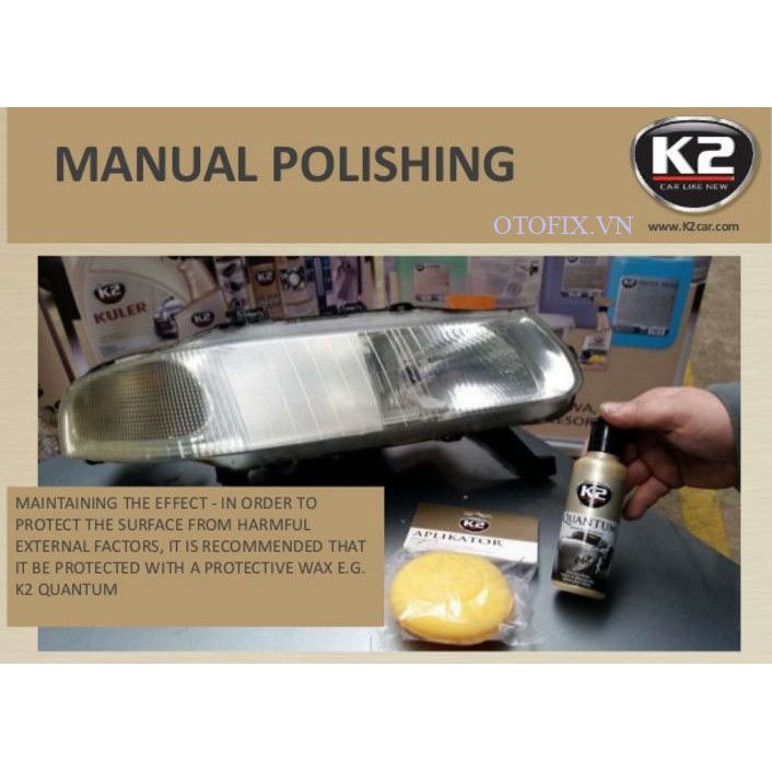 K2 Lamp Doctor - kem phục hồi độ sáng đèn pha ô tô