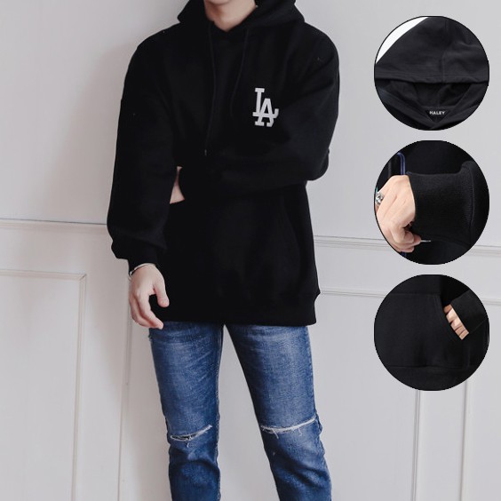 Áo Hoodie Nam Nữ Unisex phong cách Hàn Quốc cá tính, Chất nỉ dày mã HD04 -Tặng vòng tay Sweater