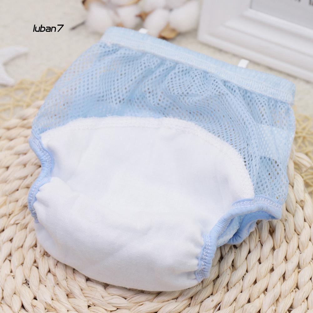 Set 7 Quần Tã Cotton Phối Lưới Thoáng Khí Thời Trang Mùa Hè Cho Bé