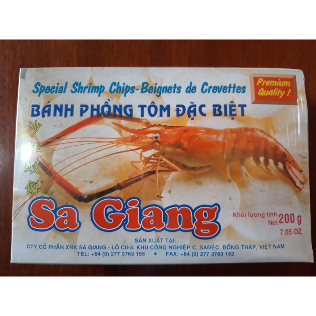 BÁNH PHỒNG TÔM ĐẶC BIỆT SA GIANG 200g DATE 05 2023