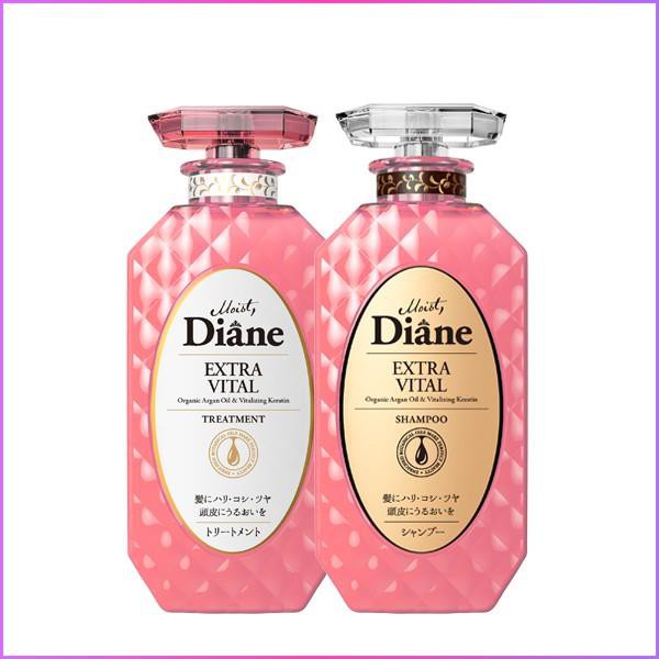 Bộ Dầu Gội Dầu Xả Nhật Bản dành cho tóc yếu, khô, xơ, chẻ ngọn Moist Diane Extra Vital 450ml