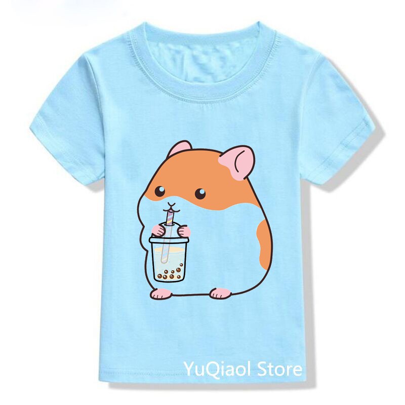 Áo Thun Tay Ngắn In Hình Chuột Hamster Dễ Thương Cho Bé