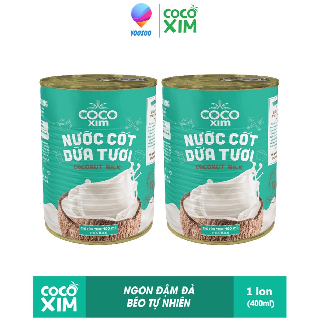 Combo 02 Lon Nước cốt dừa Xim Mom Cooks dung tích 160/400ml - COCOXIM - YOOSOO MALL