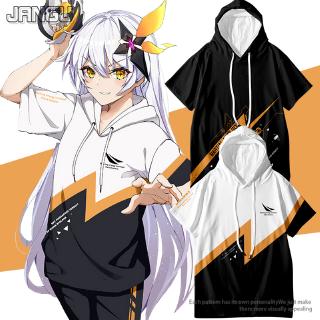 [Honkai Impact 3] Áo T-shirt mũ trùm Kiana Kaslana trắng và đen