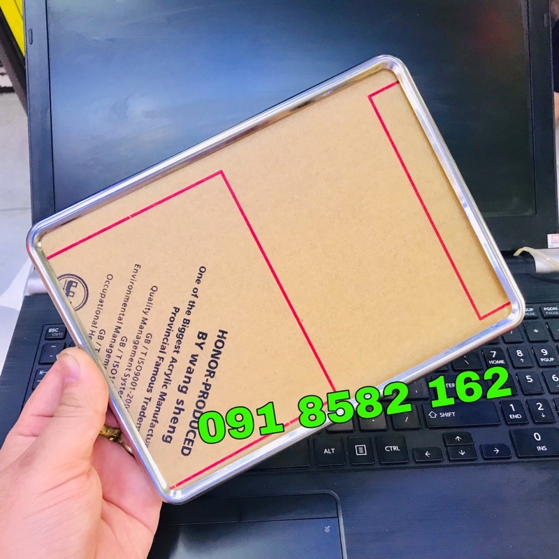 Khung Biển Số Xe Máy  Titan, 7 Màu, Vàng, Inox - ốp biển số xe máy