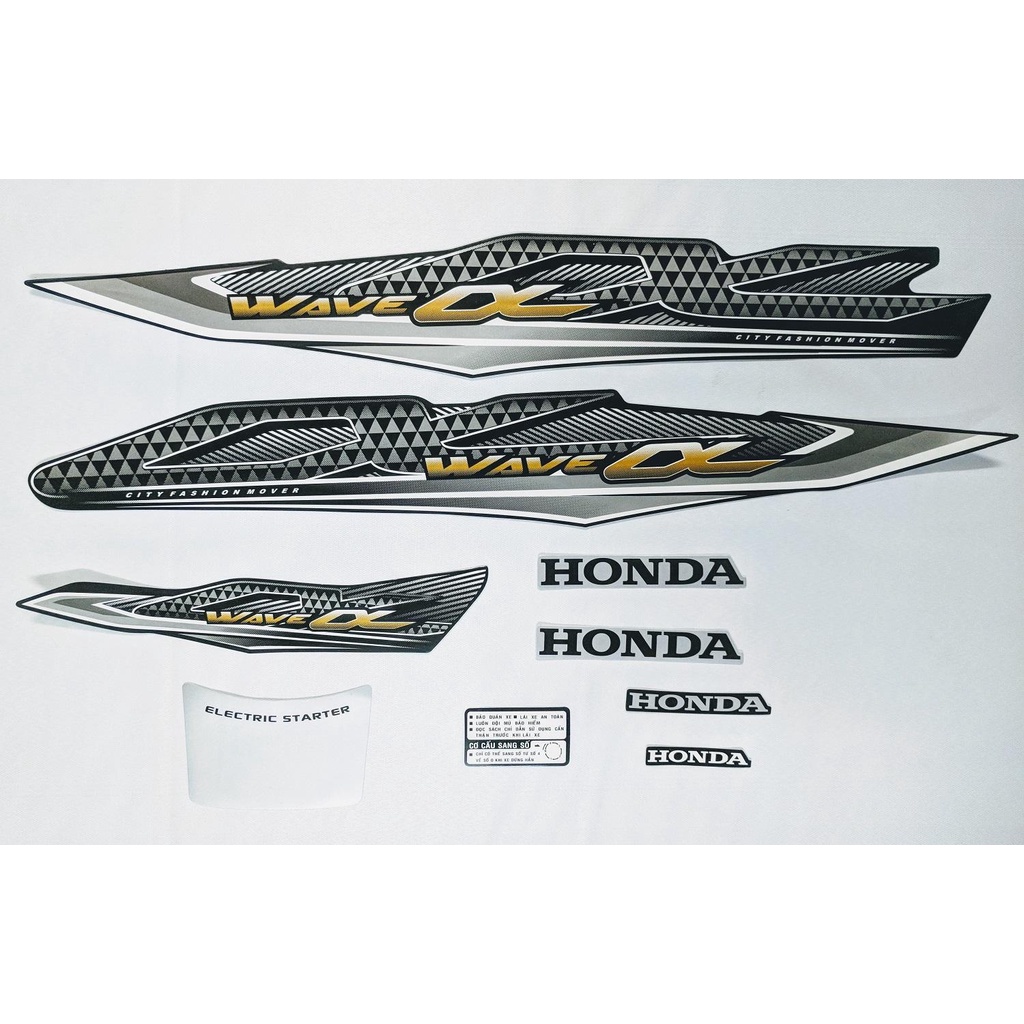 (TEM 3 LỚP) TRỌN BỘ TEM DÀN ÁO WAVE ANPHA 2017 NHIỀU MÀU LỰA CHỌN