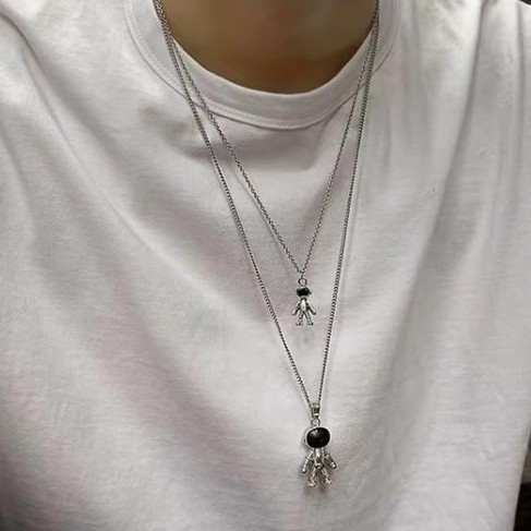 Vòng cổ mặt hình phi hành gia phong cách hip hop thời trang cho nam