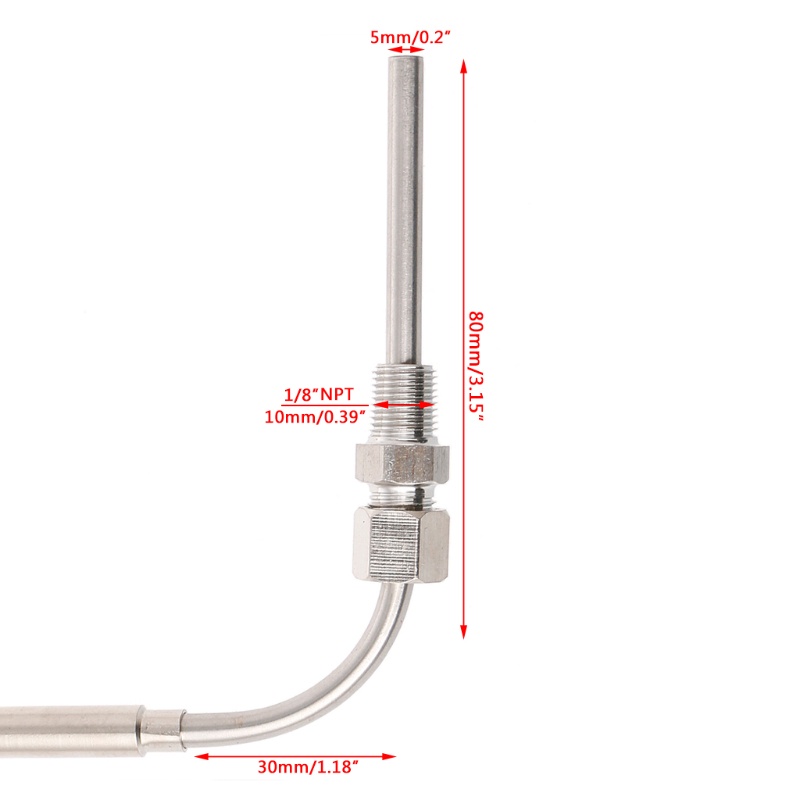 Phụ Kiện Chuyên Dụng Dành Cho zong - 100-1250 - 1250°Cặp Nhiệt Điện Loại C Bằng Thép Không Gỉ 1m / 2m / Cho 3m / 4m / 5m 1 / 8 &quot;NPT
