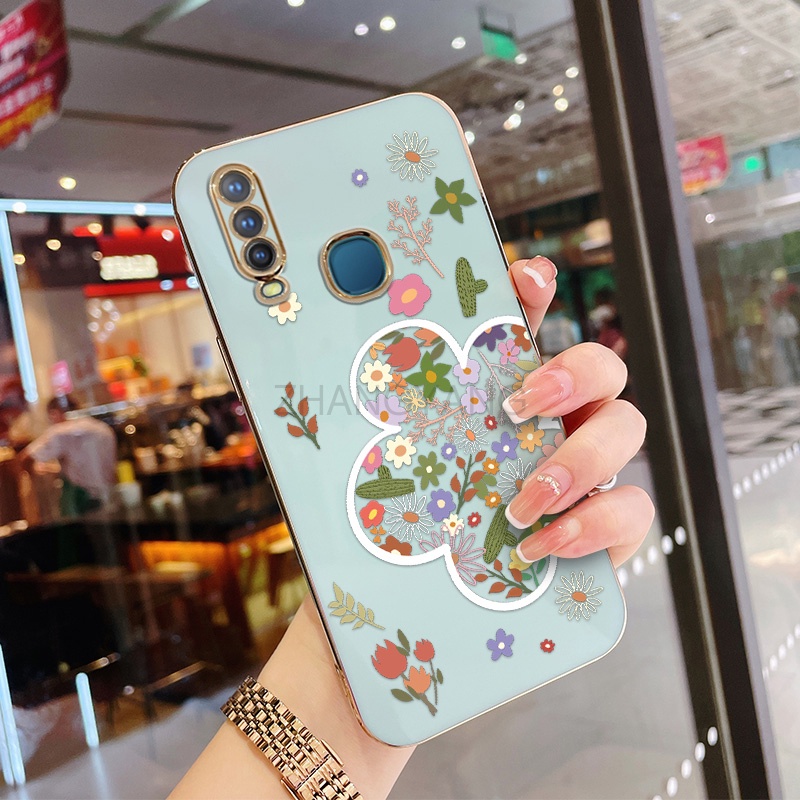 Ốp Điện Thoại TPU Silicone Mạ Điện Hình Hoa Mùa Hè Cho vivo y11 y12 y15 y17 y19