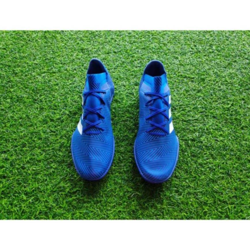 ️⚽ Giày bóng đá Adidas Nemeiz cổ chéo Messi . TF ( Xanh Dương ) *^ ^ * { .