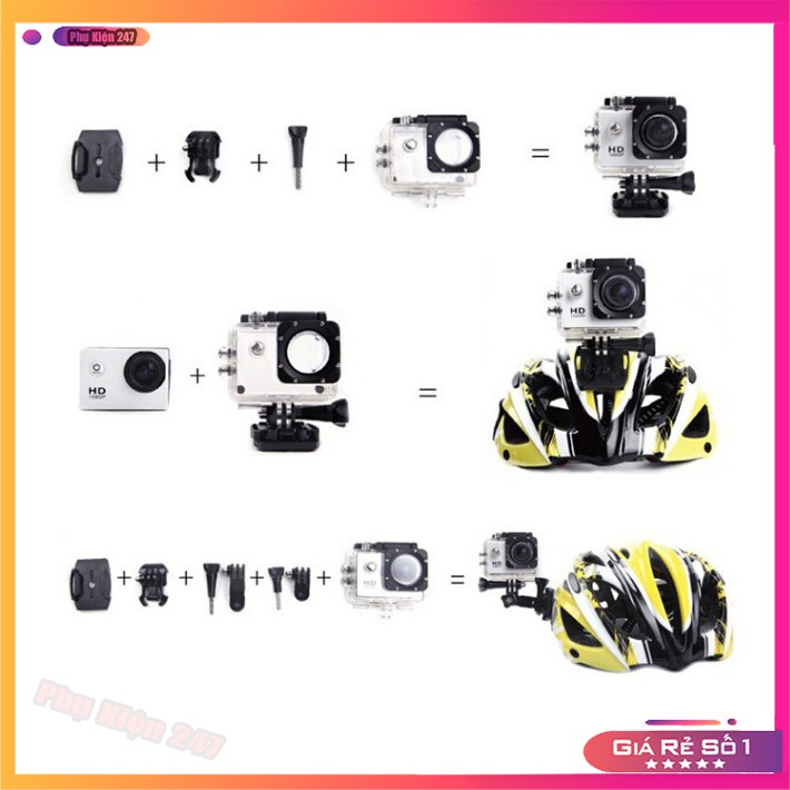 Camera Hành Trình💥Freeship💥Giảm 40k Khi Nhập [CAMERA MINI] - Camera Hành Trình Thể Thao Chống Nước Full HD 1080P | WebRaoVat - webraovat.net.vn