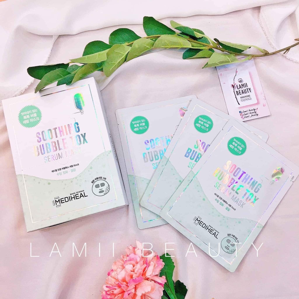 Mặt nạ thải độc trắng da MEDIHEAL BUBBLE TOX SERUM MASK