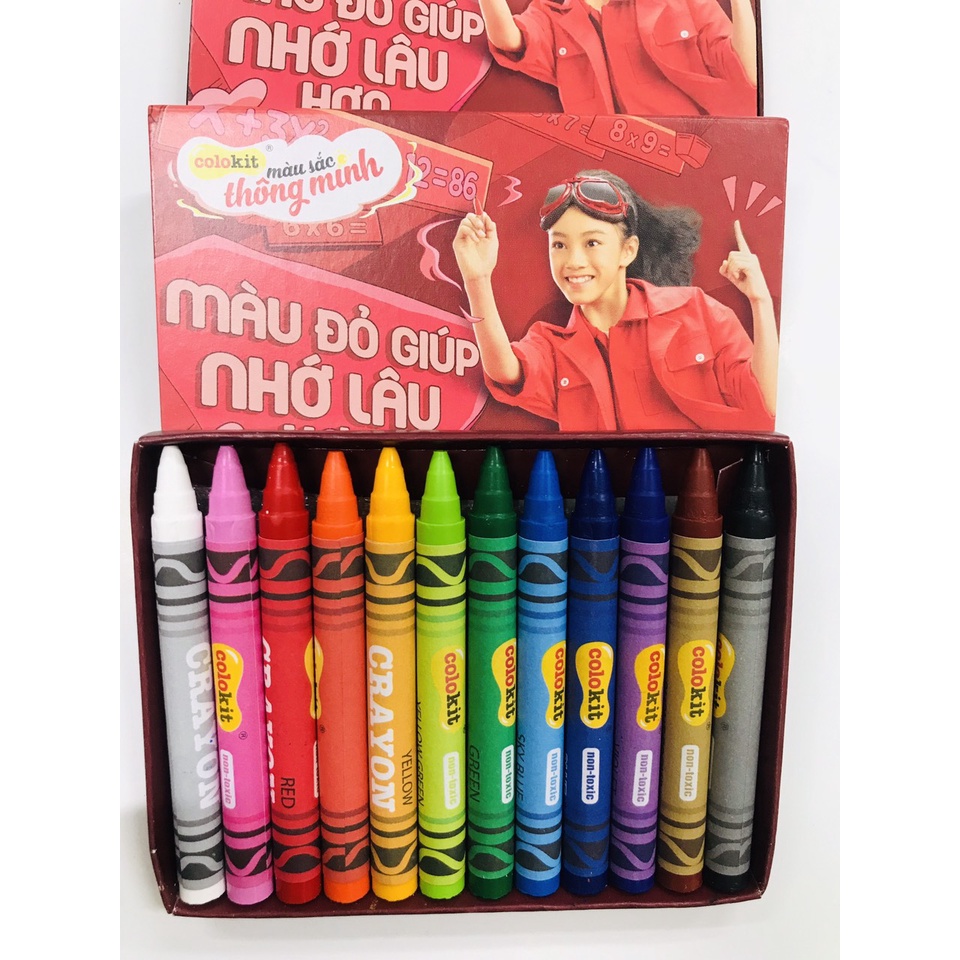 Bút sáp 12 màu CRC 016 Thiên Long hàng cao cấp