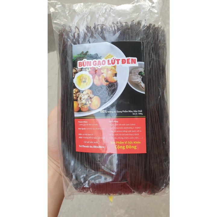 Bún gạo lứt [ đỏ - đen EAT CLEAN - Thực Phẩm loại 1 ] ( 500g ) thức ăn healthy giảm cân cho người ăn kiêng