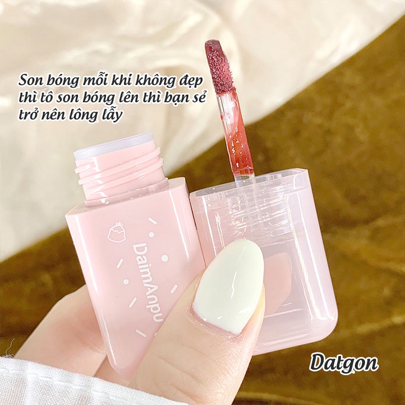Son Bóng Daimanpu Vỏ Hồng Nắp Trong Cute Chính Hãng Hàng Nội Địa Trung D131